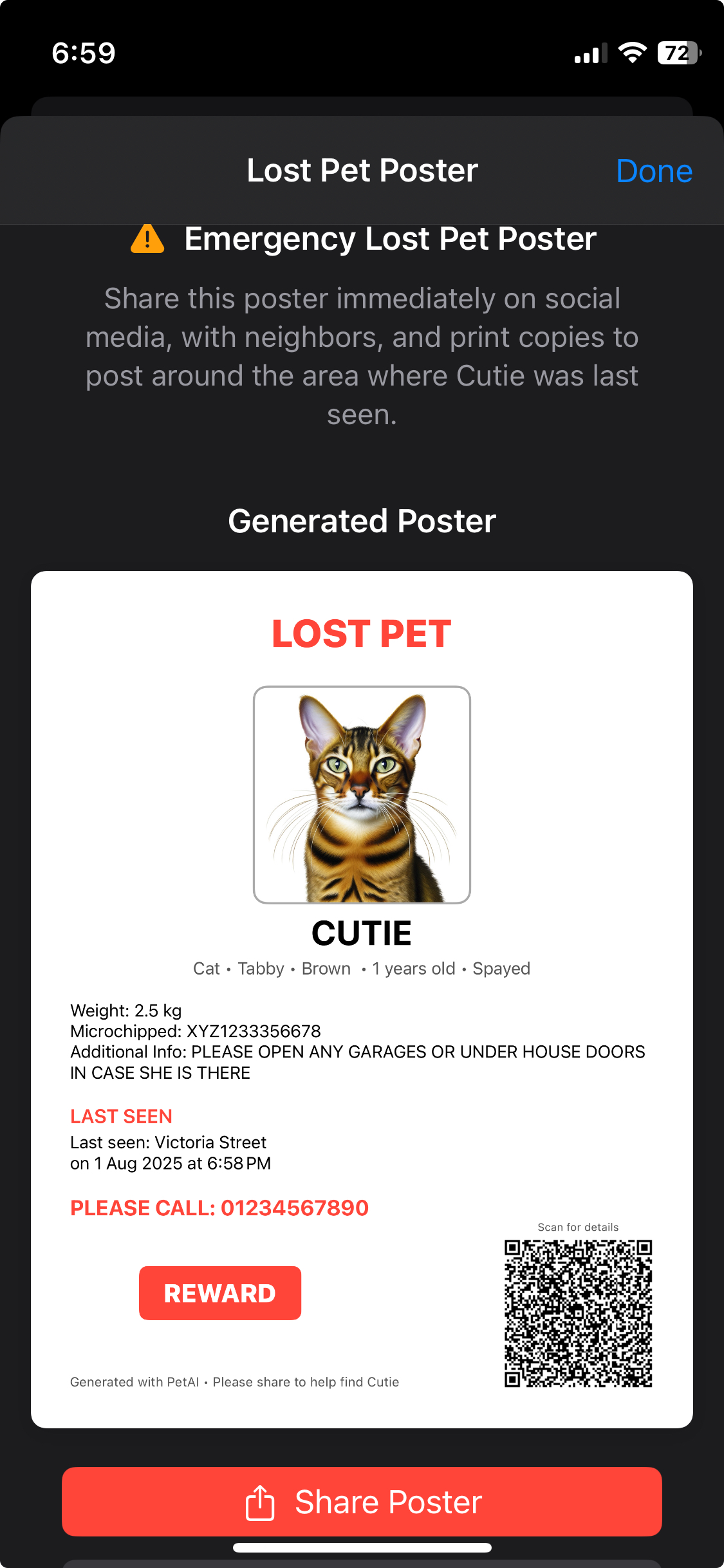 Lost Pet Poster Share